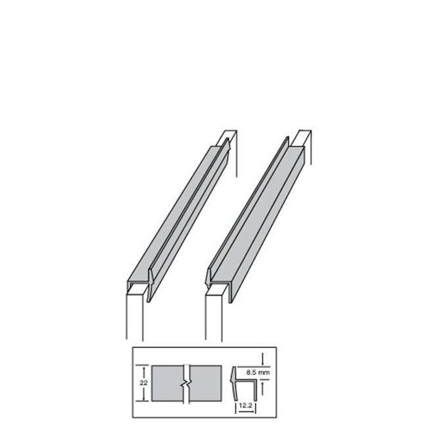 Hd CPF 32501 4 PVC Hanging file rail for 0.5 in. drawer sides CPF 32501 4